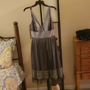 Gray mid length dress